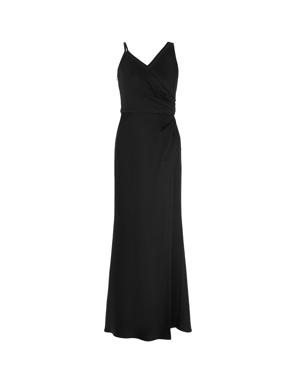 MARYLING V-Neck Sleeveless Off-Shoulder Slip Empire-Waist Evening Gown