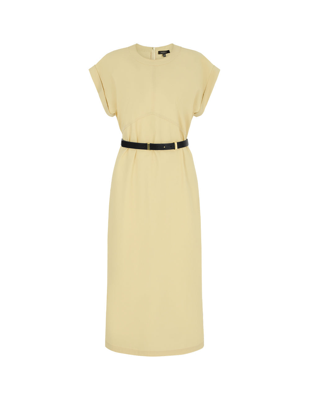 MARYLING Round-Neck Sleeveless Relaxed Fit Midi Shift Dress