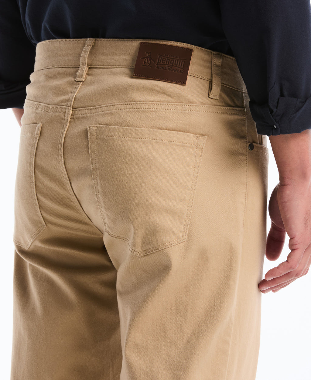 5 Pocket Slim Hemmed Dobbie Pant