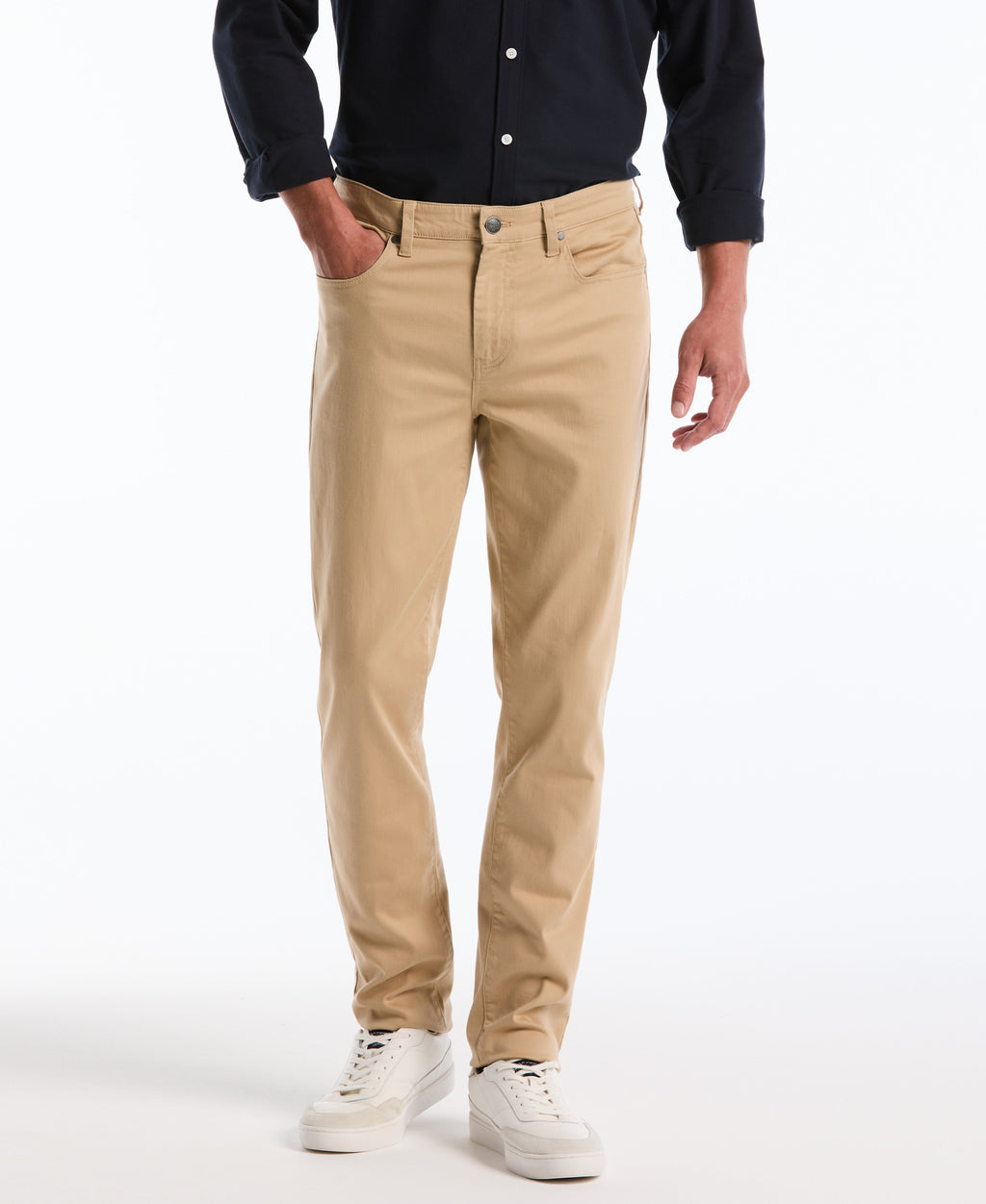 5 Pocket Slim Hemmed Dobbie Pant