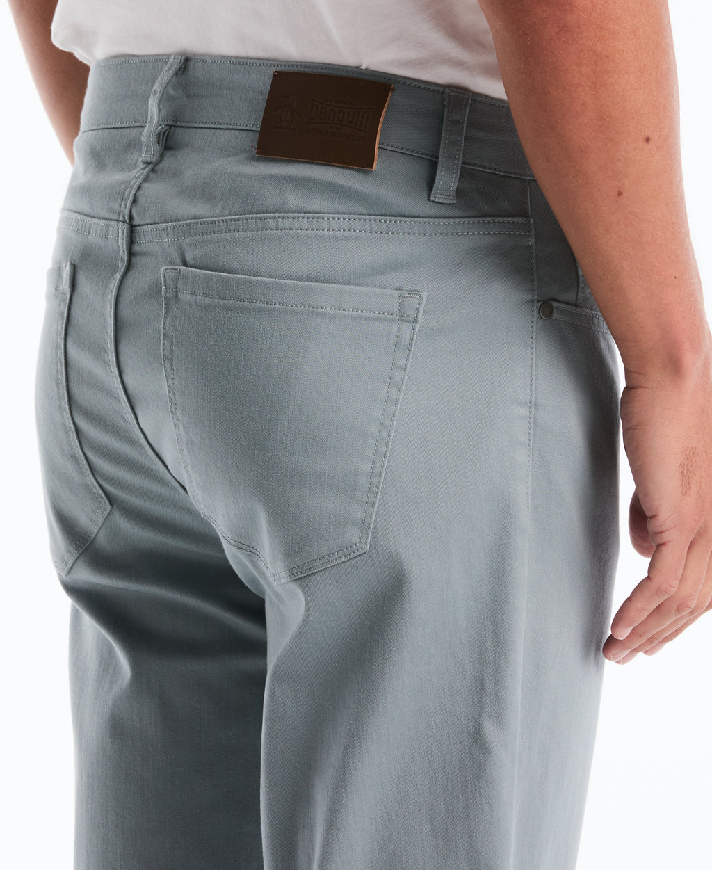 5 Pocket Slim Hemmed Dobbie Pant