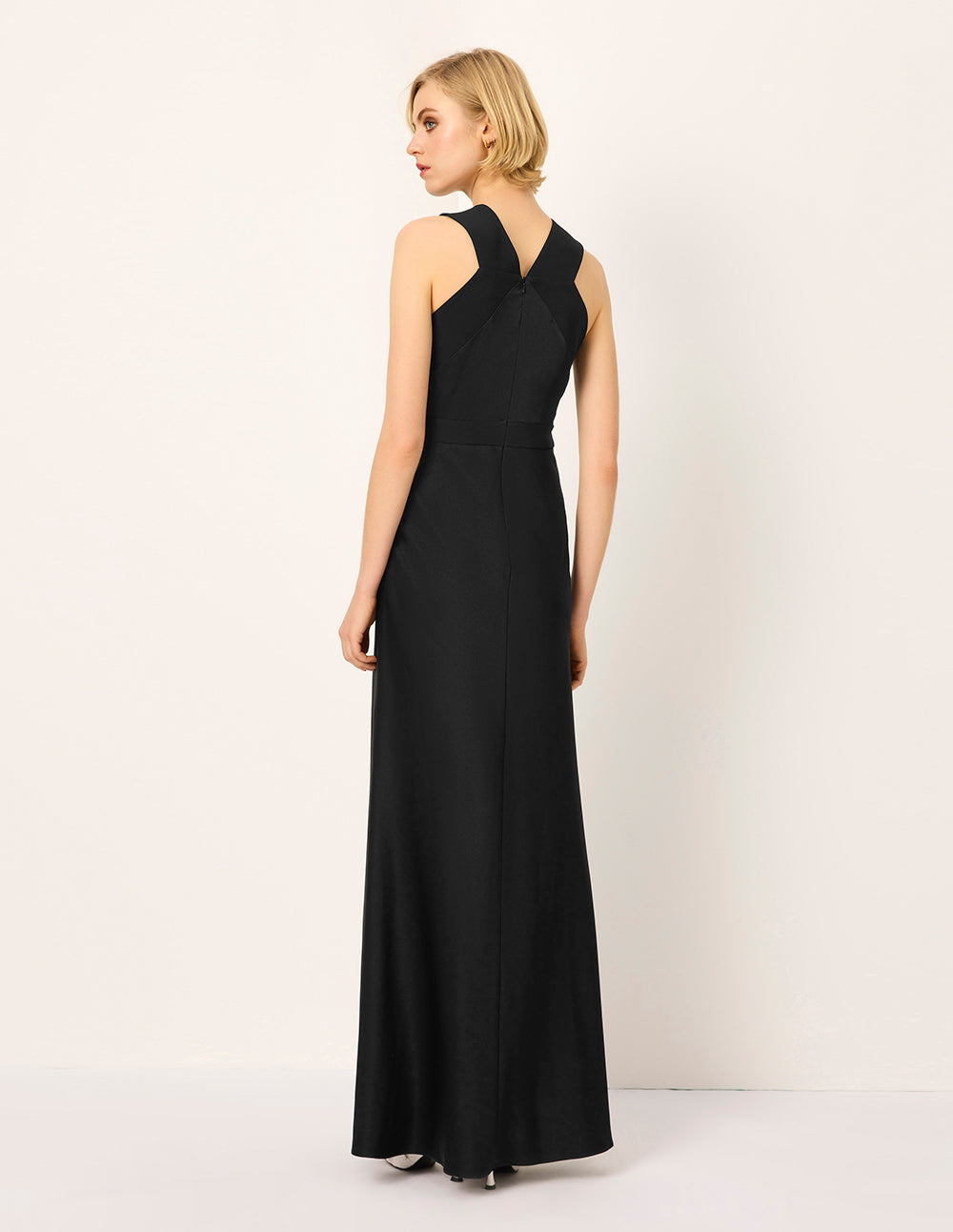 MARYLING V-Neck Sleeveless Empire-Waist Formal Evening Gown Dress