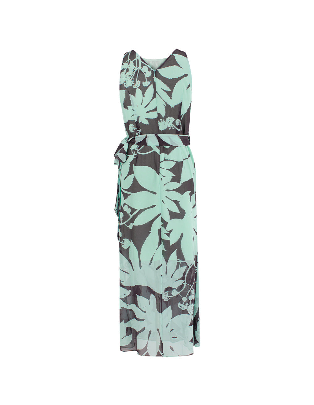 MARYLING Blue-Brown Tree Shadow Printed Dresses