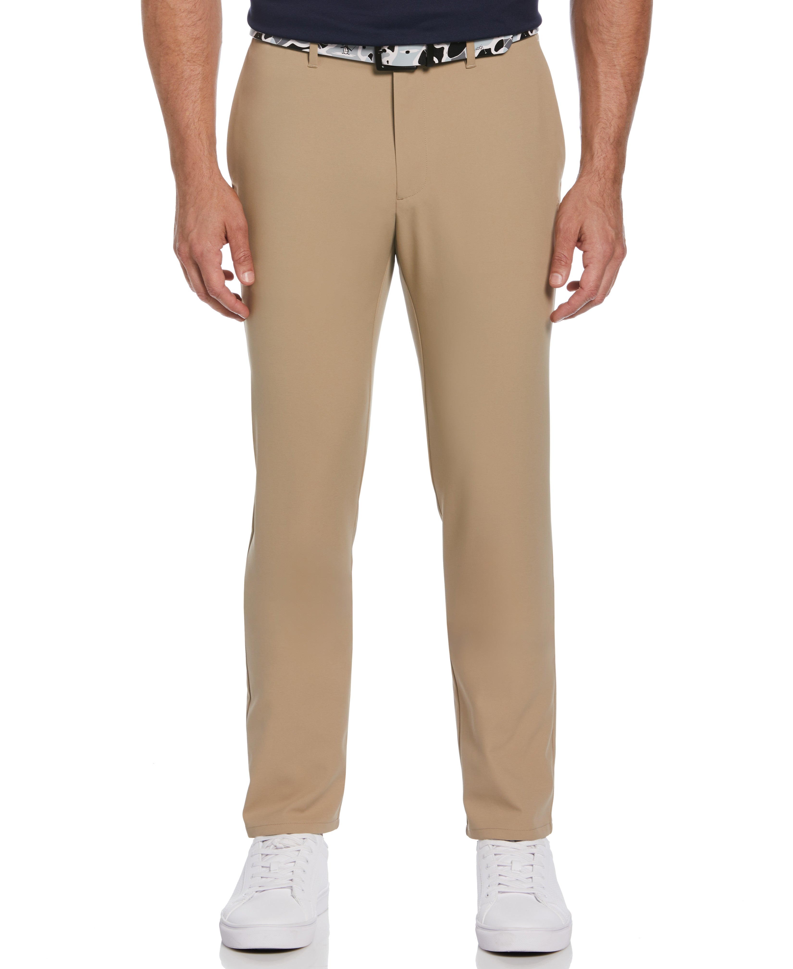 Flat Front Solid Golf Trousers