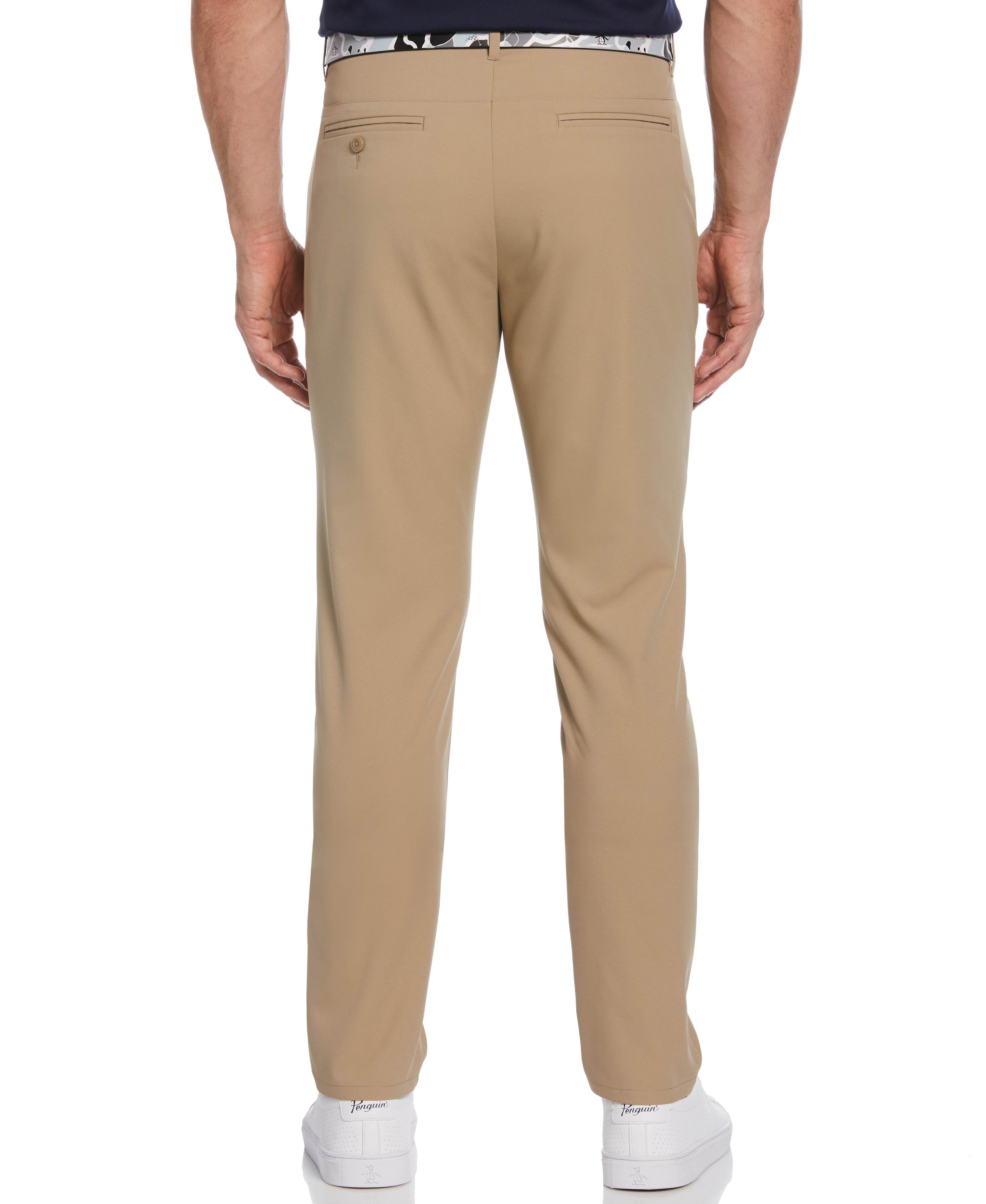 Flat Front Solid Golf Trousers