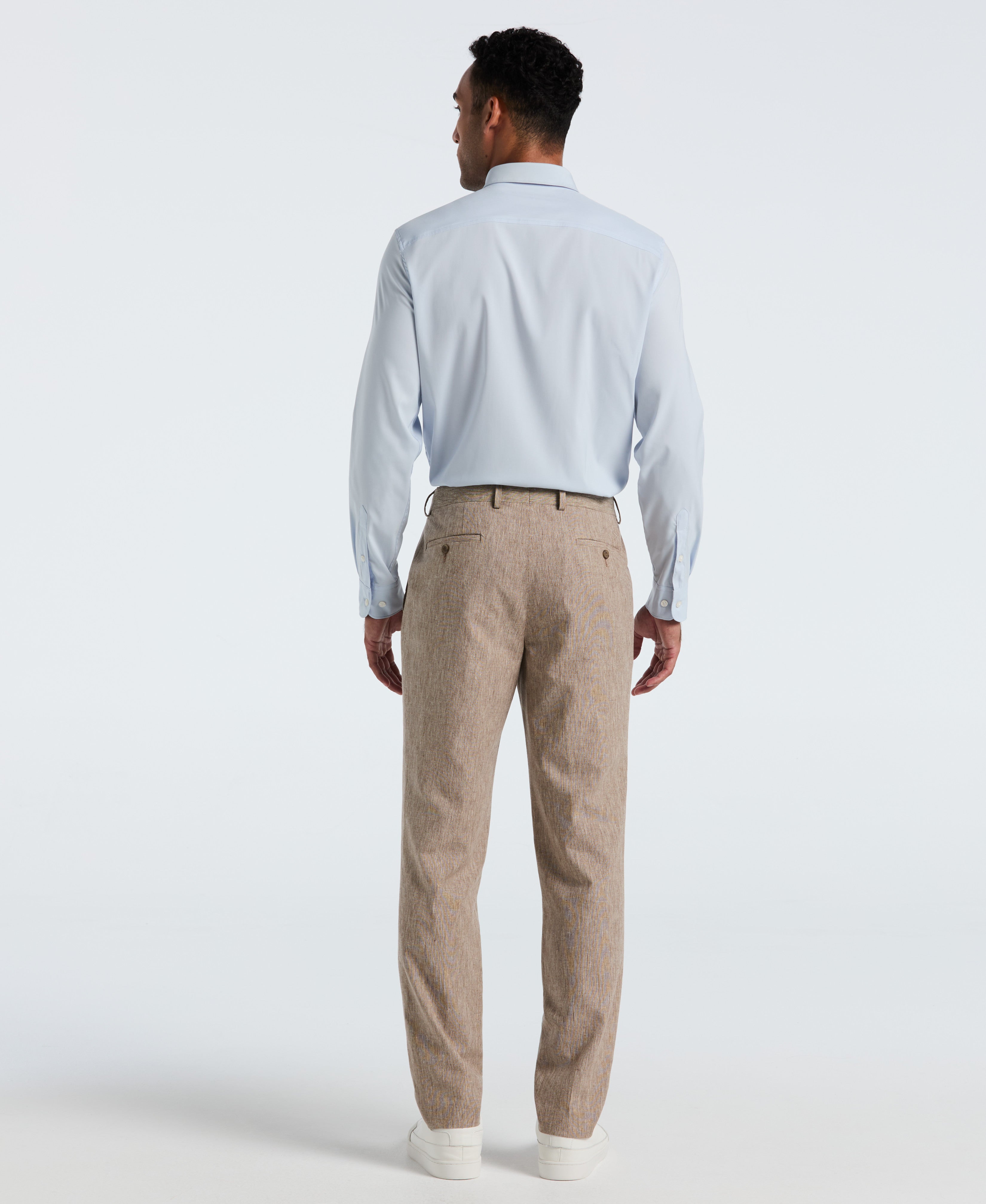 Linen Blend Tan Suit Separate Pant
