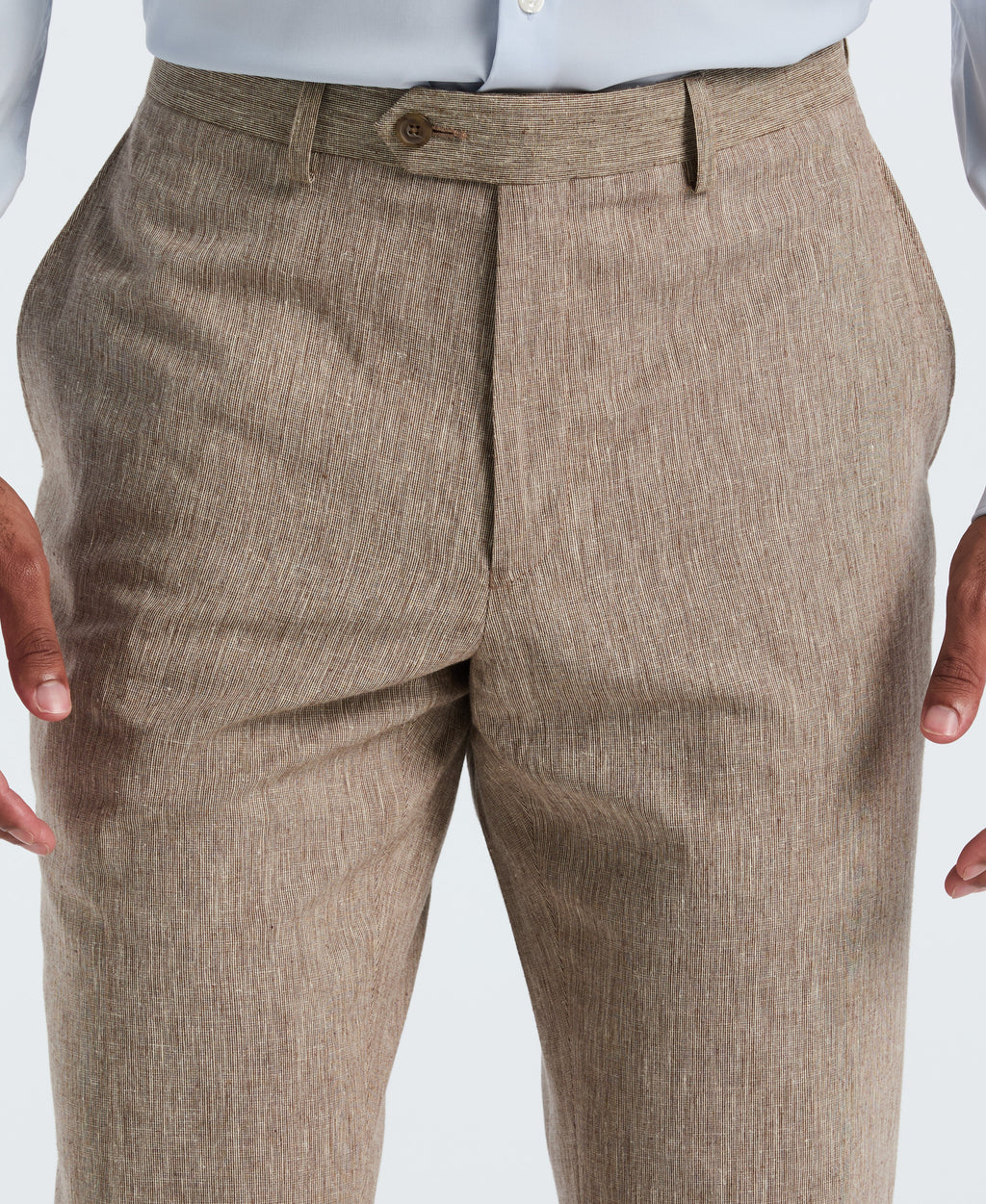 Linen Blend Tan Suit Separate Pant