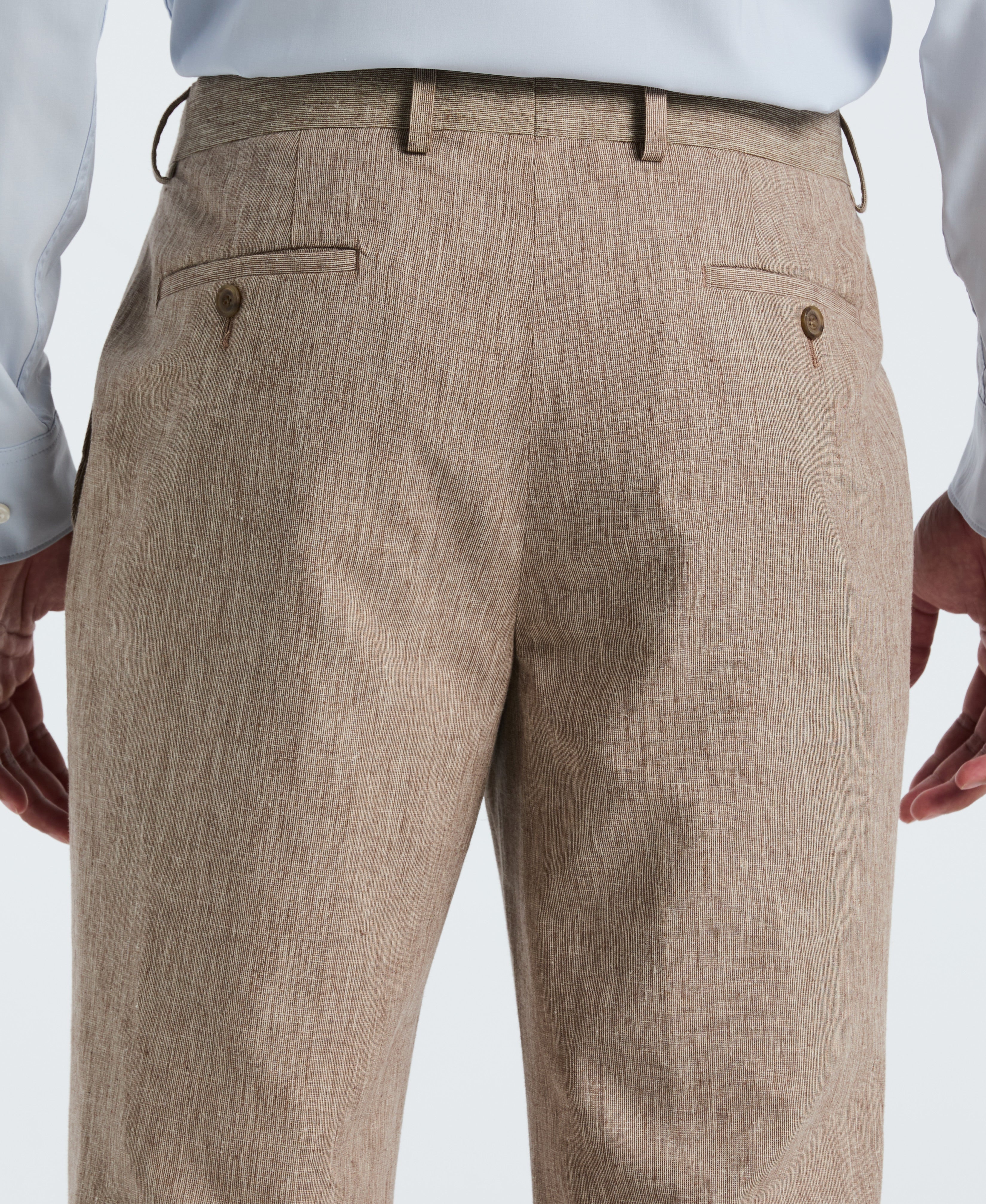 Linen Blend Tan Suit Separate Pant