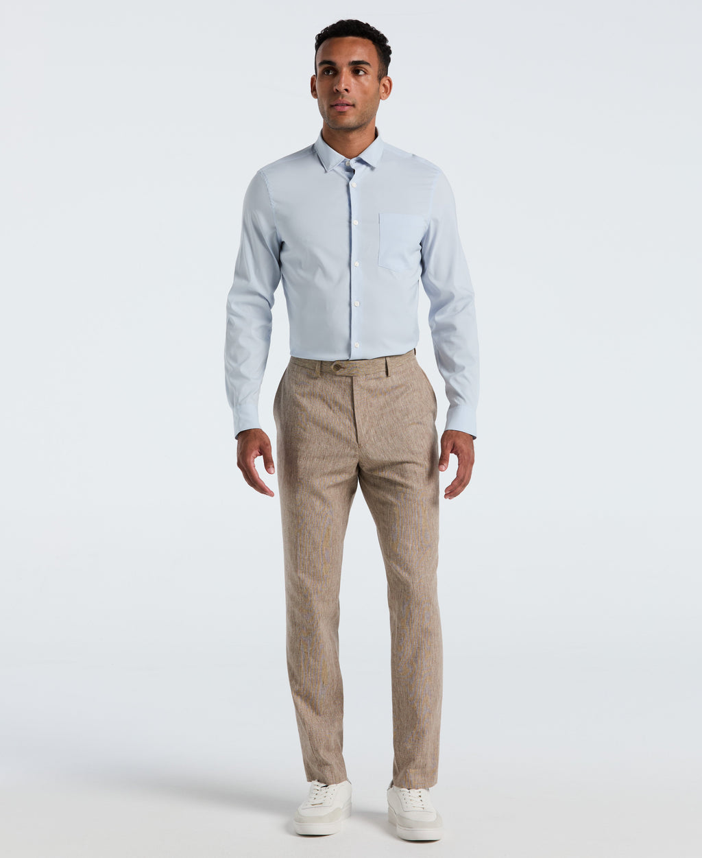 Linen Blend Tan Suit Separate Pant