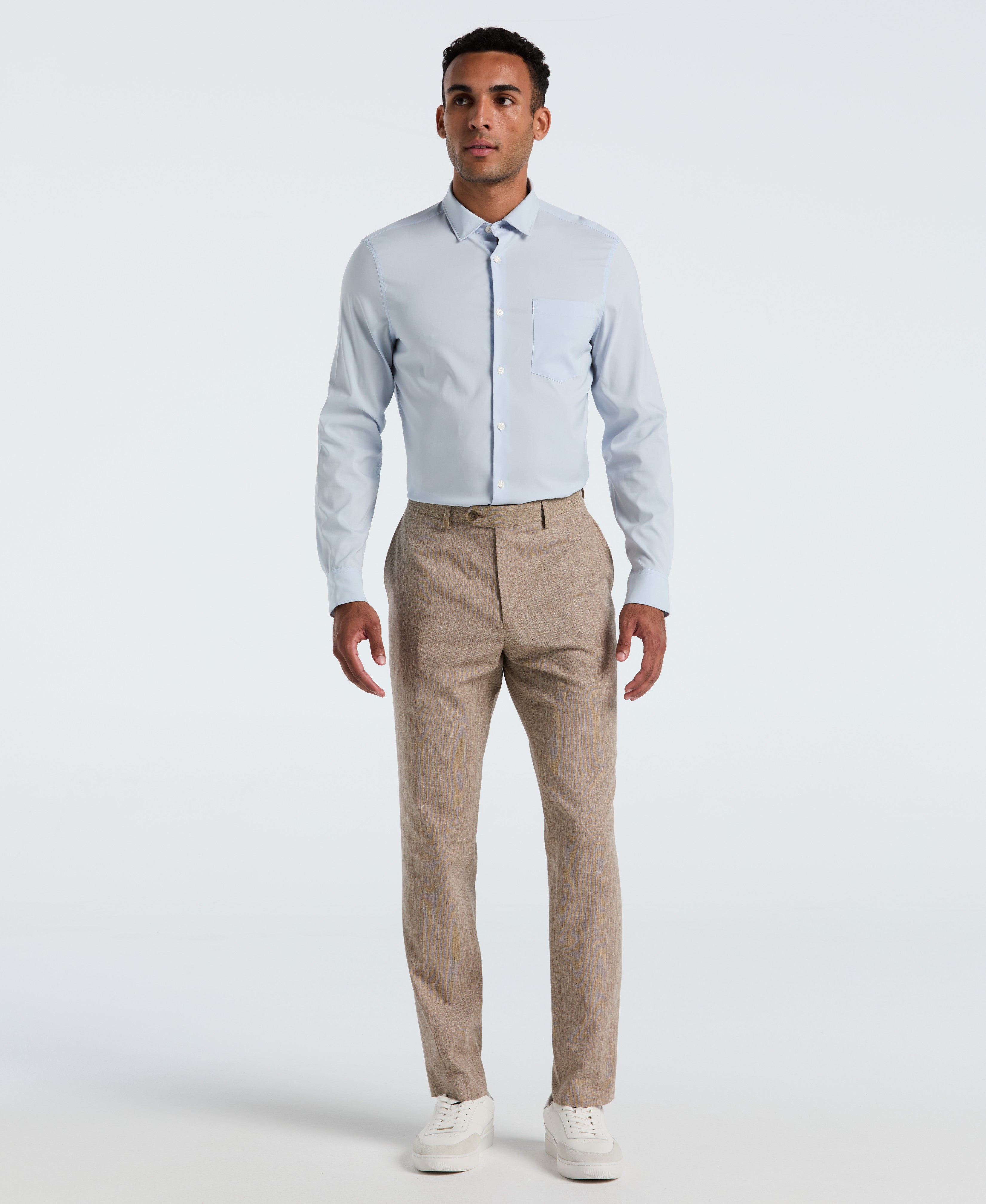Linen Blend Tan Suit Separate Pant